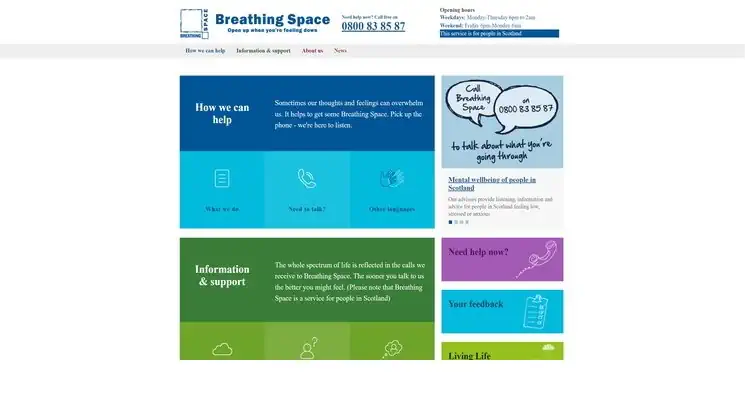 Counselling Services | BreathingSpace Scotland